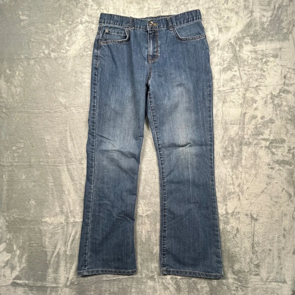 The Children's Place Bootcut Jeans Kids Size 12 Husky Blue Adjustable Waist